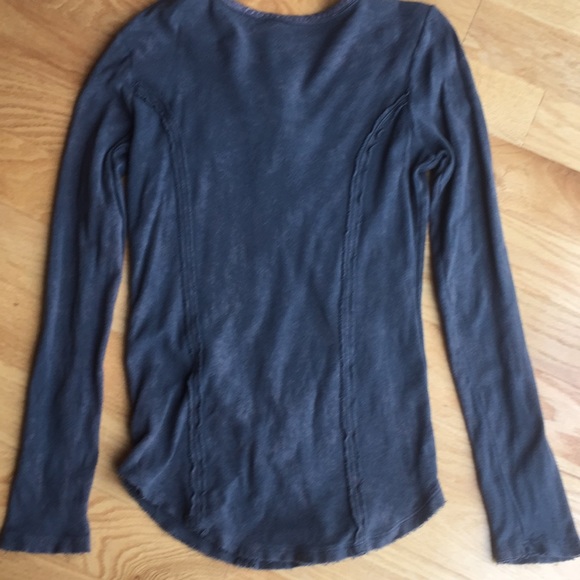 Free People long sleeve distressed shirt - Picture 7 of 8